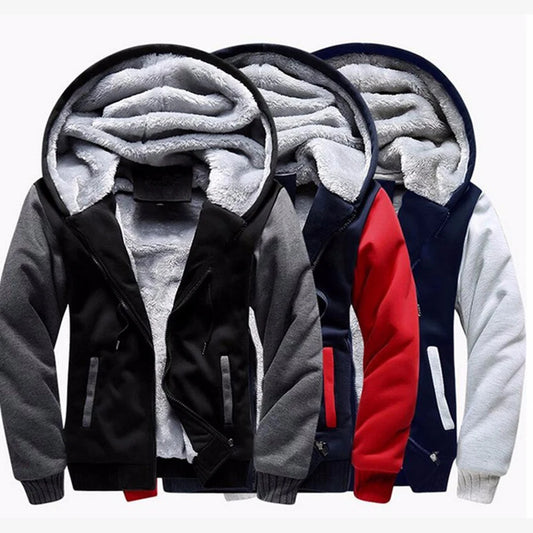 Everlast Print 2025 New Men's Autumn And Winter Thicken Warm Fleece Zipper Hoodies Coat Casual Comfortable Sweatshirts